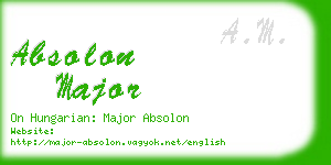 absolon major business card